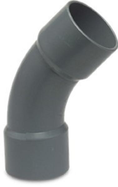 PVC Bogen 45 Grad 50 mm lang PVC Bogen 45 Grad 50 mm lang