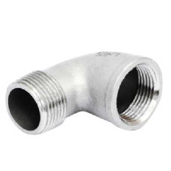 Edelstahlwinkel Innengewinde x Aussengewinde 1/2"