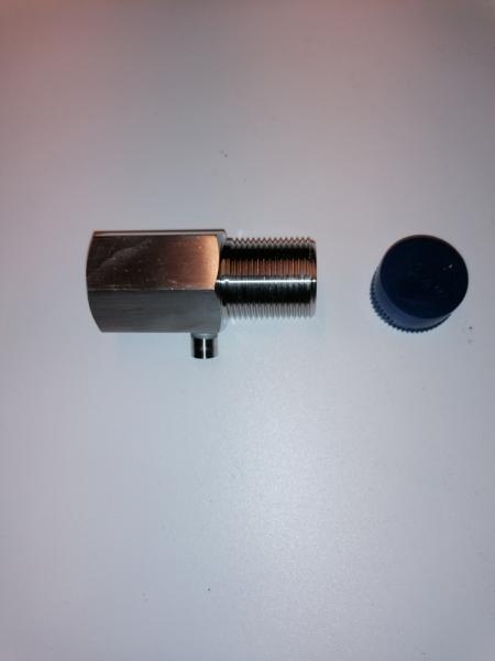 Edelstahlverlängerung mit Tauchhülse für Sensor 2"