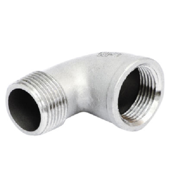 Edelstahlwinkel Innengewinde x Aussengewinde 11/2"
